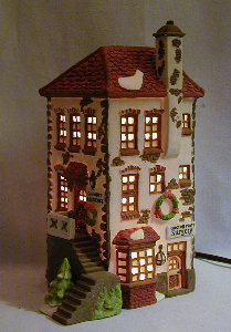 Watt Physician Christmas Hand-painted Porcelain Heritage Village Department 56 Dickens Village Series C.H Charles Dickens